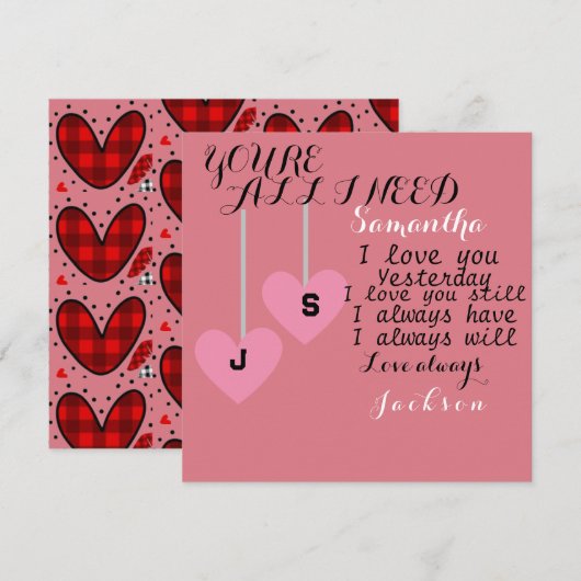 Jij bent alles wat ik nodig heb gepersonaliseerde  (Voorkant / Achterkant)