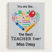 Jij bent als...de Beste Leraar Ooit Aanpasbaar Planner (Voorkant)