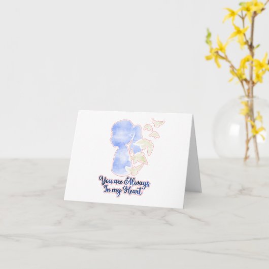 Jij bent altijd in mijn hart GEPERSONALISEERD Kaart (Gele Bloem)