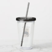 Jij bent anders opgeleid dan deze kat Grappige Afs Acryl Drinkbeker (Achterkant)