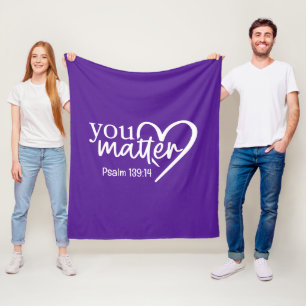 Jij bent belangrijk fleece deken