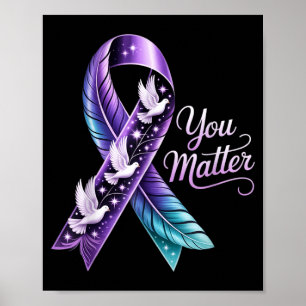 Jij Bent Belangrijk Lint Vlinder Bewustzijn Vrouwe Poster