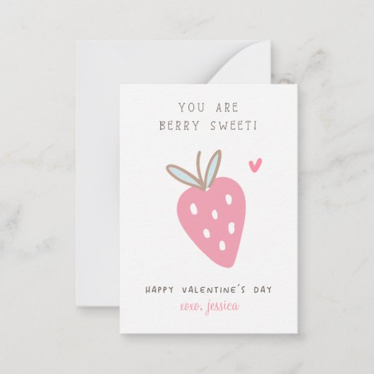 Jij bent Berry Sweet Kids Valentijnsdag in de klas Notitiekaartje (Voorkant)