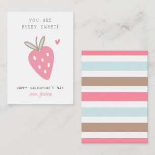 Jij bent Berry Sweet Kids Valentijnsdag klaslokaal Notitiekaartje