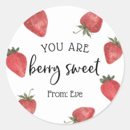 Jij bent Berry Sweet Valentine  Ronde Sticker