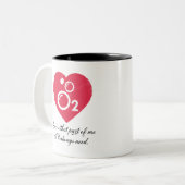 Jij bent dat deel van mij dat ik altijd nodig zal  tweekleurige koffiemok (Voorkant links)