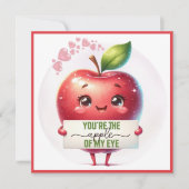 Jij bent de appel van mijn Eye Custom Valentijnsda Feestdagenkaart (Voorkant)