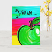 Jij bent de appel van mijn oog, kleurrijke Kaart (Gele Bloem)