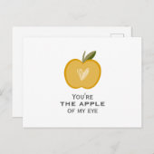 Jij bent de appel van mijn oog met schattig appelh briefkaart (Voorkant / Achterkant)