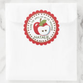 Jij bent de appel van mijn oog Valentijnsdag Stick Ronde Sticker (Tas)