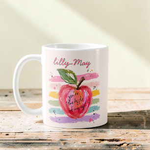 Jij bent de Appel van Mijn Oog Waterverf Rode Appe Koffiemok