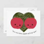 Jij bent de Apple van mijn oog Briefkaart (Voorkant / Achterkant)