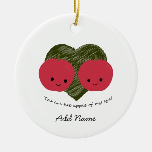 Jij bent de Apple van mijn oog Keramisch Ornament (Voorkant)