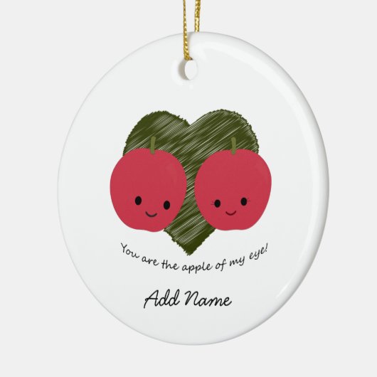 Jij bent de Apple van mijn oog Keramisch Ornament (Links)