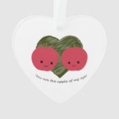 Jij bent de Apple van mijn oog Ornament (achterkant)
