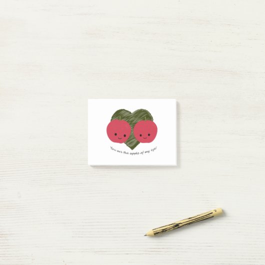 Jij bent de Apple van mijn oog Post-it® Notes (Op bureau)