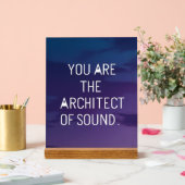 Jij bent de architect van geluid acryl bord (Huwelijk)