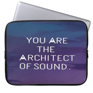 Jij Bent De Architect Van Geluid Laptop Sleeve
