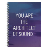 Jij bent de architect van geluid notitieboek (Voorkant)