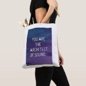 Jij bent de architect van geluid tote bag (Dichtbij)
