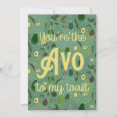 "Jij bent de 'avo' naar mijn toast" Bedankkaart (Voorkant)