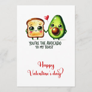 Jij bent de avocado op mijn toast, grappige vrucht feestdagenkaart