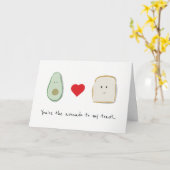 Jij bent de avocado van mijn toast verjaardagskaar kaart (Gele Bloem)