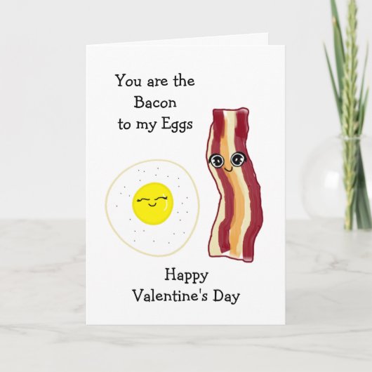 Jij bent de bacon van mijn Valentijnsdag Kaart (Voorkant)