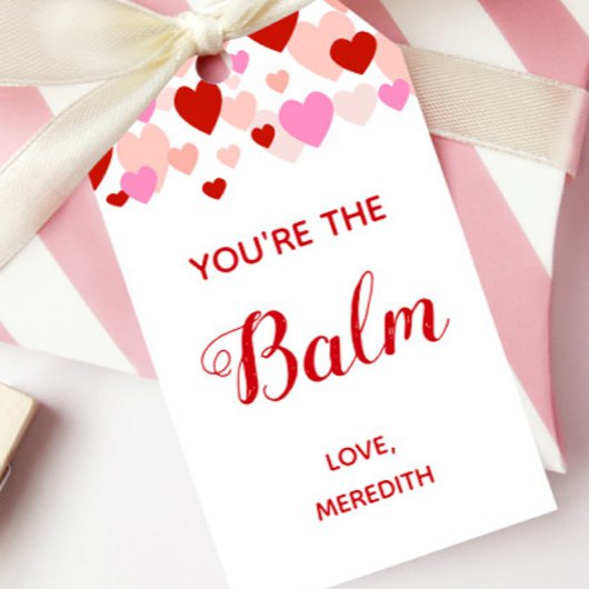 Jij bent de Balm Lip Balm Valentijnsdag Cadeaubijl Cadeaulabel