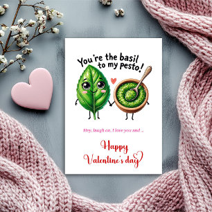 Jij bent de basilicum voor mijn pesto Funny Valent Feestdagenkaart