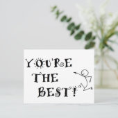 JIJ BENT DE BESTE! BRIEFKAART (Staand voorkant)