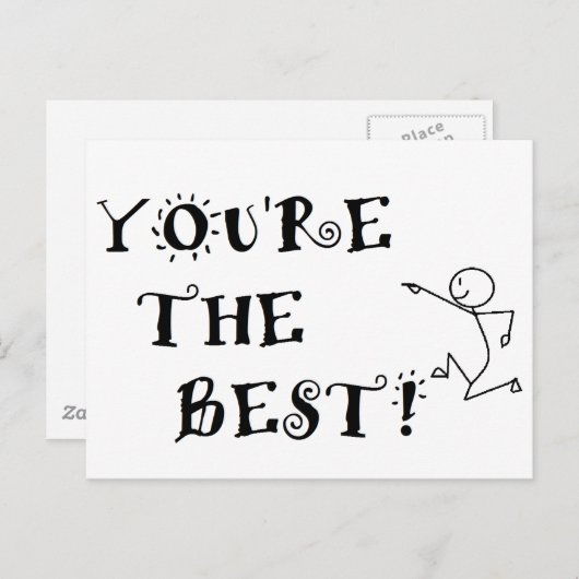 JIJ BENT DE BESTE! BRIEFKAART (Voorkant / Achterkant)