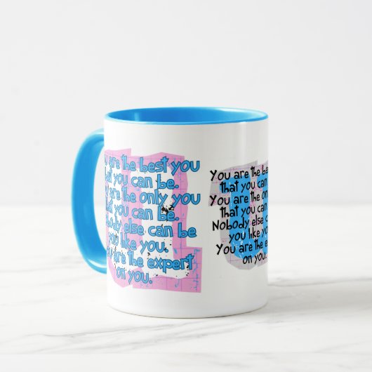 Jij bent de beste jij (Trans Pride) Mok (Voorkant links)