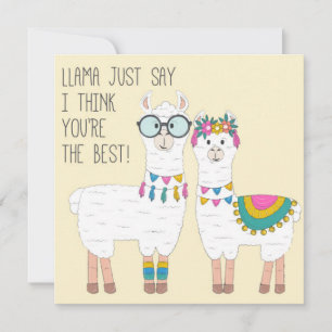 Jij Bent De Beste Llama's Feestdagenkaart