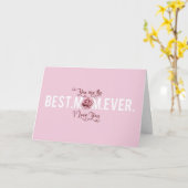 Jij bent de Beste Moeder Ooit Moederdag Roze Roos Kaart (Gele Bloem)