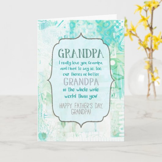 Jij bent de beste opa Vaderdag Kaart (Gele Bloem)