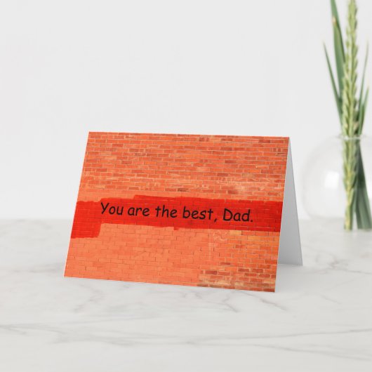 "Jij bent de beste, pap"  Kaart (Voorkant)