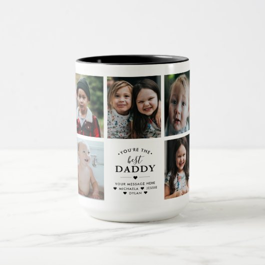 Jij bent de beste (Papa/Andere) 7-foto collage Mok (Midden)