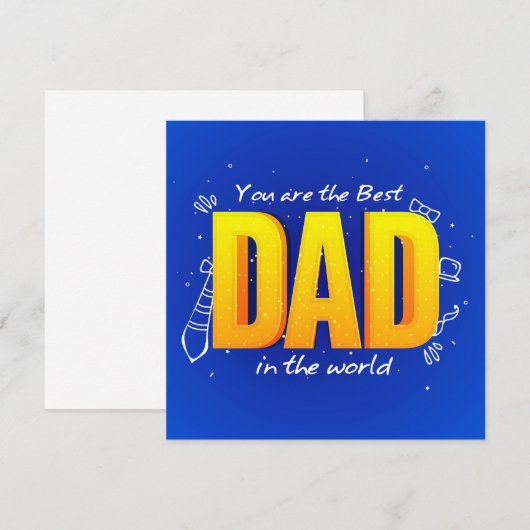 Jij bent de beste papa feestdagenkaart (Voorkant / Achterkant)