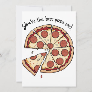 Jij bent de beste pizza mij aangepaste kaart