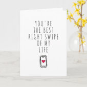 Jij bent de beste rechtse swipe van mijn leven kaart (Gele Bloem)