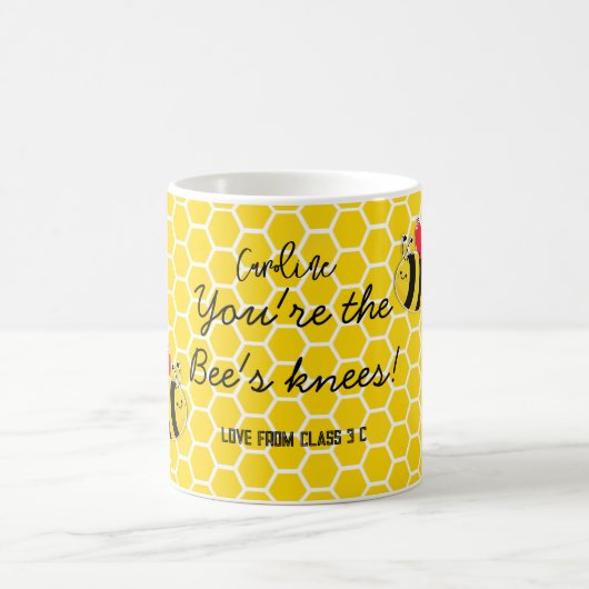 Jij bent de bijen Knieën gele bijen koffie Koffiemok (Center)