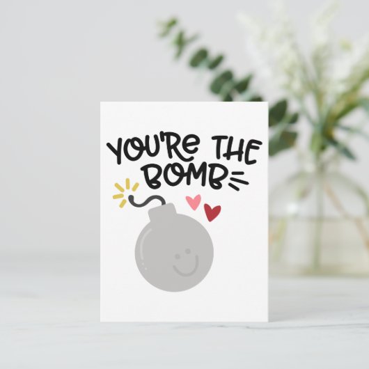 JIJ BENT DE BOM FEESTDAGENKAART (Staand voorkant)