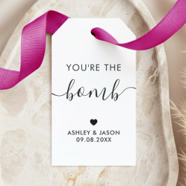 Jij bent de Bom, Hete Chocolade Bom of Badbom Cadeaulabel
