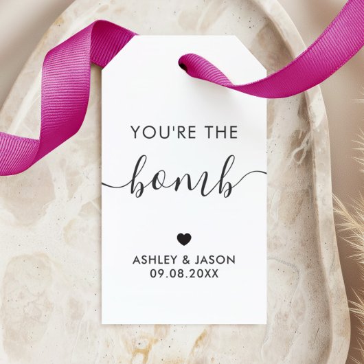 Jij bent de Bom, Hete Chocolade Bom of Badbom Cadeaulabel