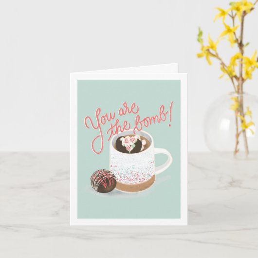 Jij bent de bom! kerstKaart Kaart (Gele Bloem)