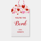 Jij bent de bom Valentijnsdag badbom cadeautag Cadeaulabel (Voorkant)