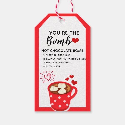 Jij bent de Bomb, Hot Cocoa Bomb Label Cadeaulabel (Voorkant)
