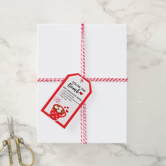 Jij bent de Bomb, Hot Cocoa Bomb Label Cadeaulabel (Met Touw)