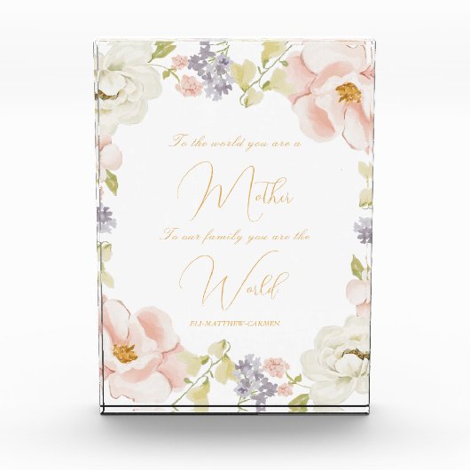 Jij bent de boodschap van de wereldmoeder fotoblokken (Voorkant)